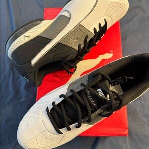 NIB Puma Cell Surin 2 Matte White Charcoal Grey Cross-Trainers Men's Size 11-1/2